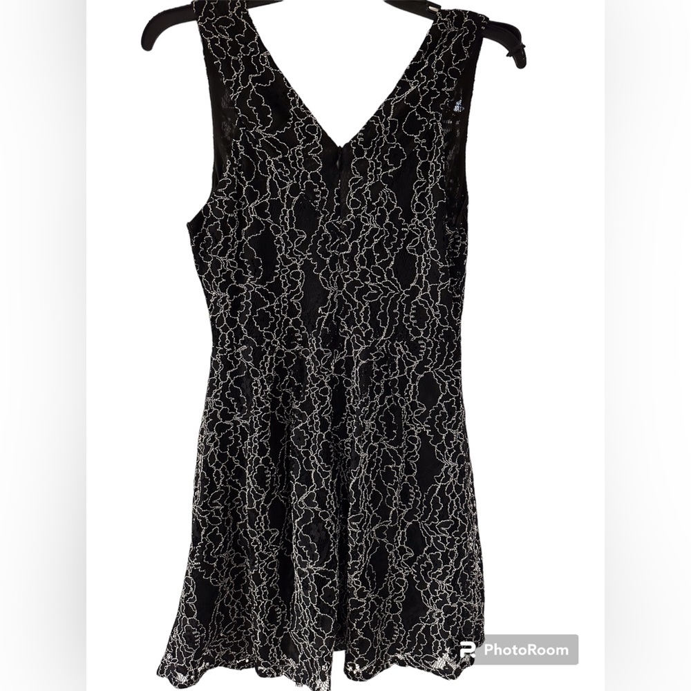 Lace black cocktail dress